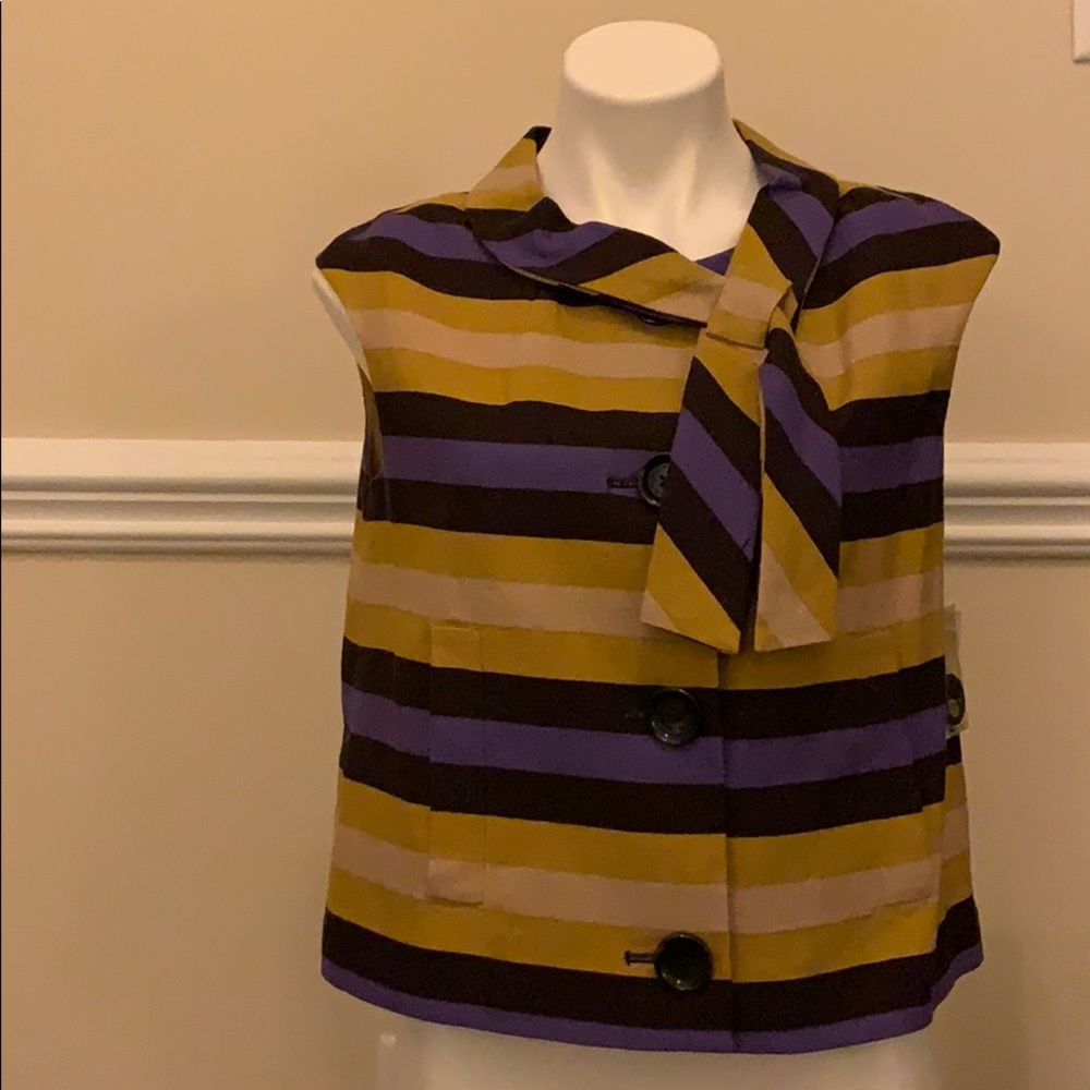 MICHAEL KORS - Multi Color Linen Top